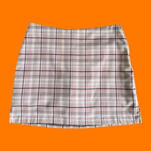 90's vintage baby pink plaid high waisted mini skort Size 12 fashion bug